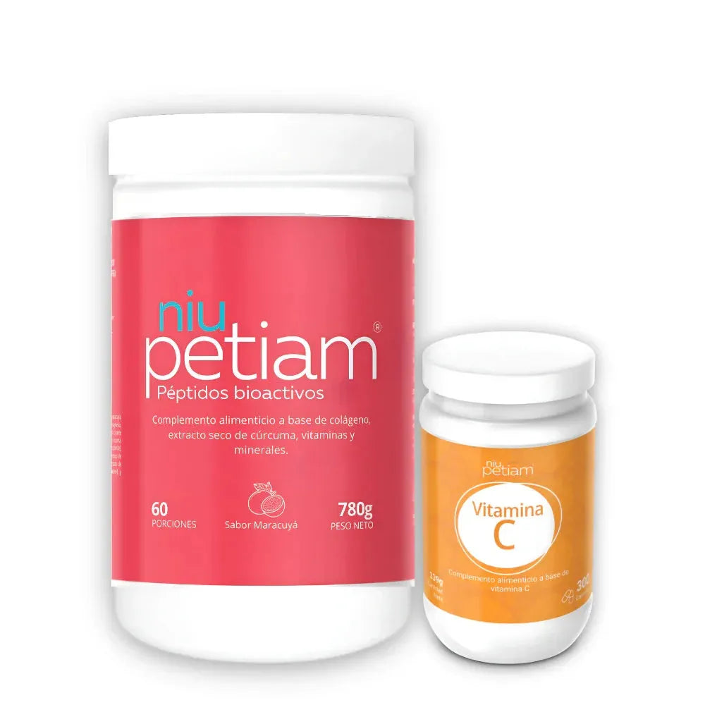 Colágeno NiuPetiam Maracuyá (60 porciones) + Vitamina C de Regalo| Edición Aniversario