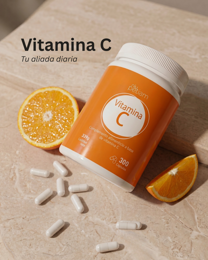 Vitamina C (ácido ascórbico) 1g, 300 Cápsulas veganas