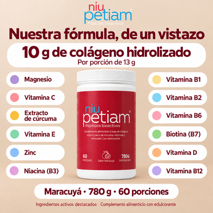 NiuPetiam® Sabor Maracuyá 780g.