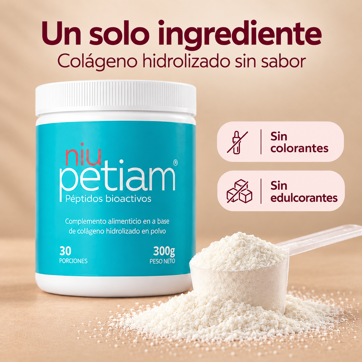 NiuPetiam® Sin Sabor 300g.