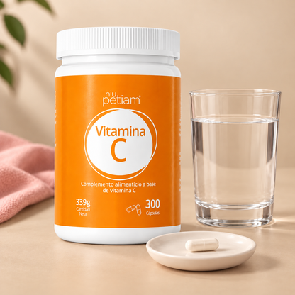 Vitamina C (ácido ascórbico) 1g, 300 Cápsulas veganas