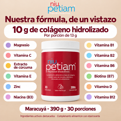 NiuPetiam® Sabor Maracuyá 390g.