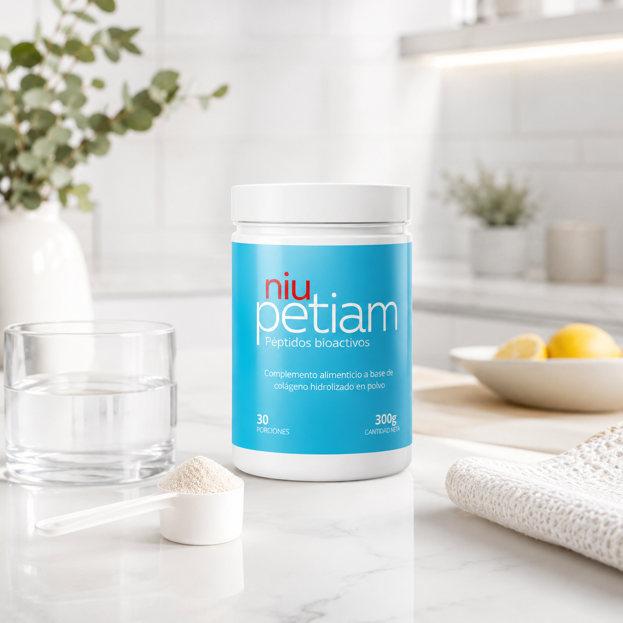 Foto de producto: NiuPetiam colágeno hidrolizado instantáneo sin sabor 30 porciones (300g) – NiuPetiam