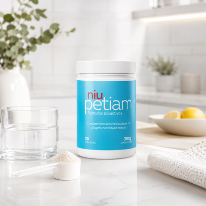 Foto de producto: NiuPetiam colágeno hidrolizado instantáneo sin sabor 30 porciones (300g) – NiuPetiam