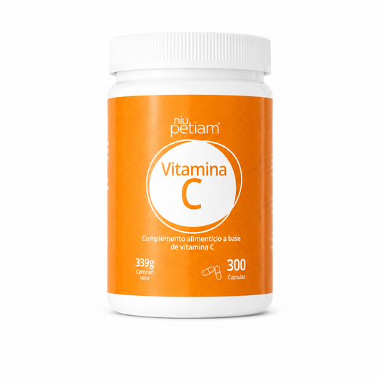 Foto de producto: NiuPetiam vitamina C (ácido ascórbico) 1000 mg, 300 cápsulas veganas – NiuPetiam