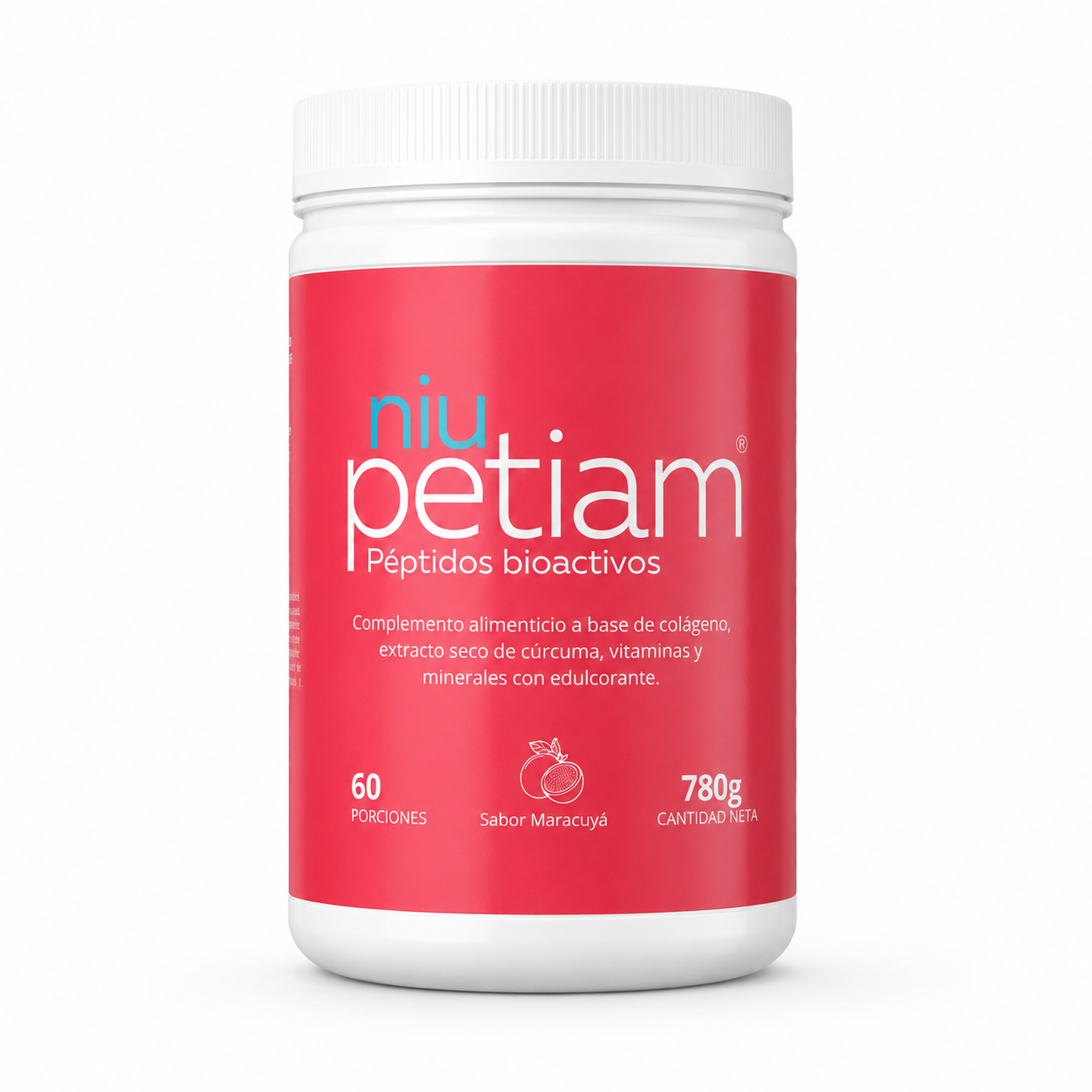 Foto de producto: suscripción NiuPetiam colágeno maracuyá 780 g cada 2 meses, regalo vitamina C y botella – NiuPetiam
