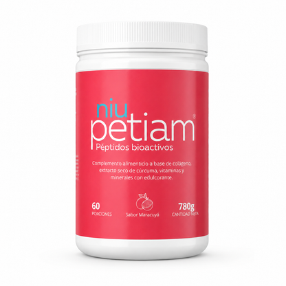 Foto de producto: suscripción NiuPetiam colágeno maracuyá 780 g cada 2 meses, regalo vitamina C y botella – NiuPetiam