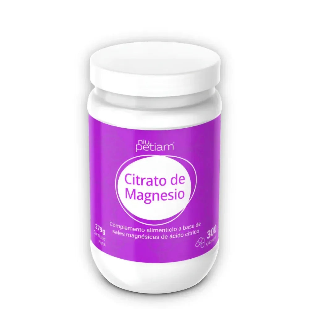 Citrato de Magnesio 750mg , Bote 300 Cápsulas Veganas - NiuPetiam