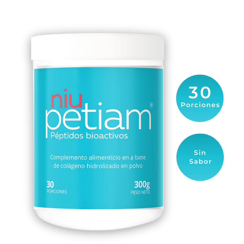 NiuPetiam® Colágeno Hidrolizado Instantáneo Sin Sabor – 30 porciones (300g)