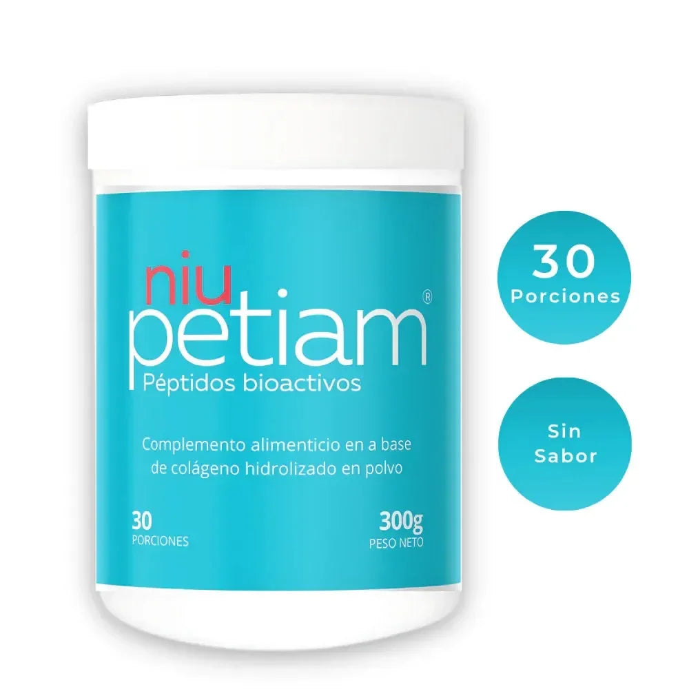 NiuPetiam® Colágeno Hidrolizado Instantáneo Sin Sabor – 30 porciones (300g) - NiuPetiam