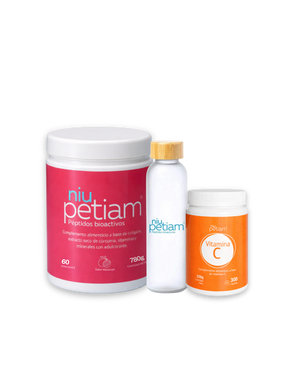 Suscripción NiuPetiam® Maracuyá 780g — Recibe cada 2 meses —                                                            Regalos 1ª compra: Vitamina C + Botella