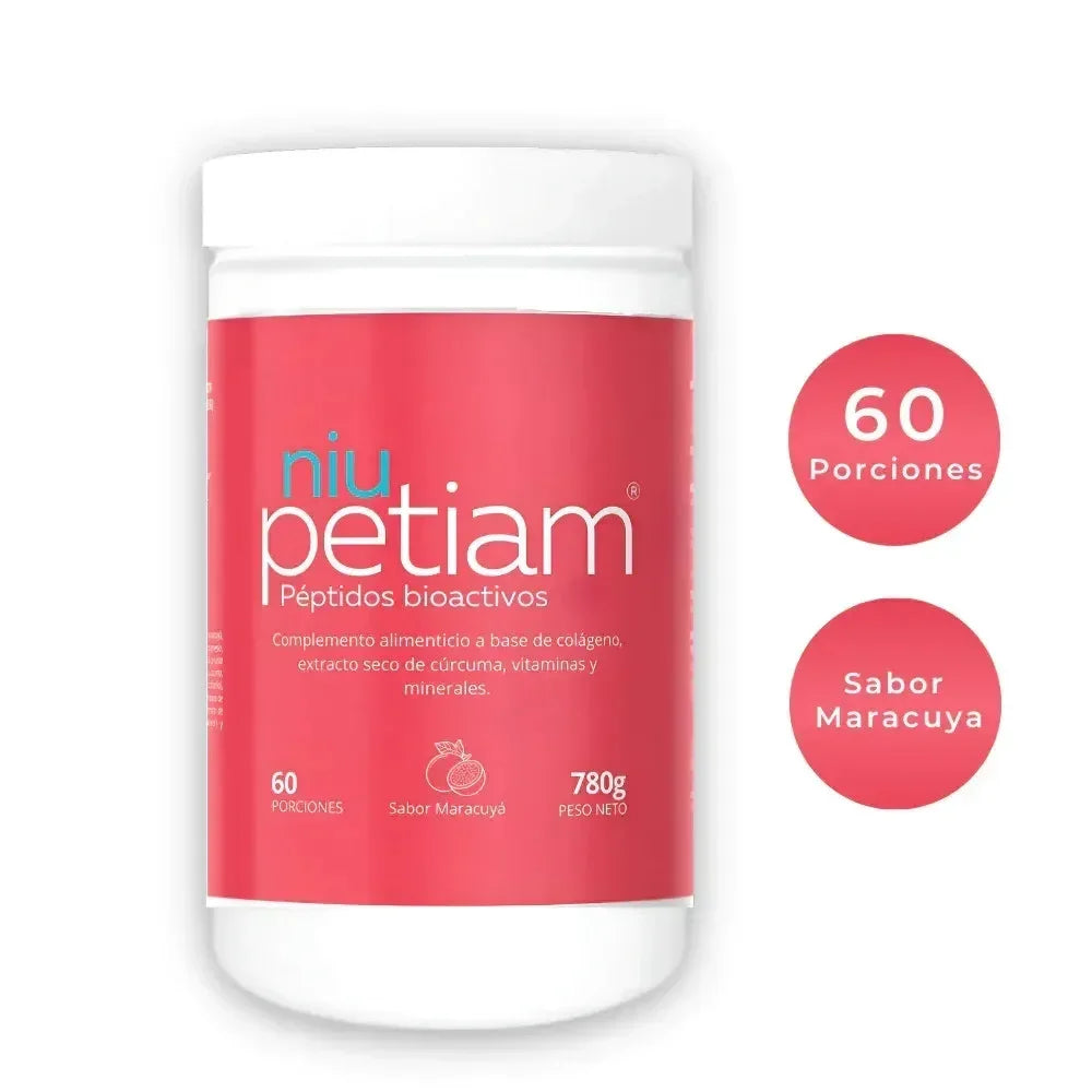 Suscripción + Botella de Regalo NiuPetiam® Sabor Maracuyá - 60 porciones (780g) - Recibe Cada 2 Meses - NiuPetiam