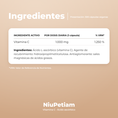Ingredientes Vitamina C NiuPetiam