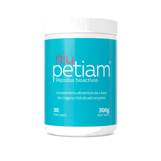 Foto de producto: NiuPetiam colágeno hidrolizado instantáneo sin sabor 30 porciones (300g), fondo transparente – NiuPetiam